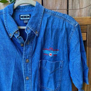 RARE Vintage Three Rivers Denim Short Sleeve Shirt